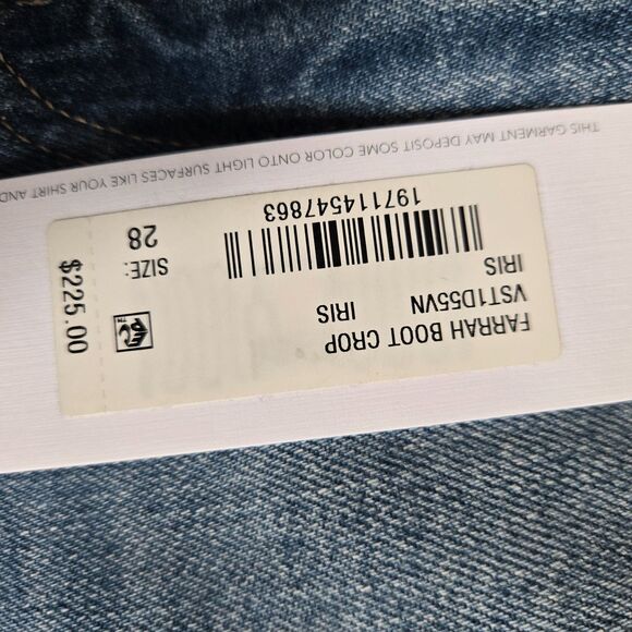 AG Adriano Goldschmied NWT Farrah Boot Crop 28 Mid Rise Denim Flared 70s Western - Picture 7 of 9